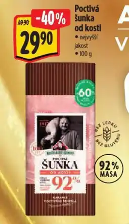 Albert Poctivá šunka od kosti nabídka