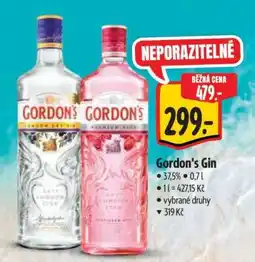Albert Gordon’s Gin nabídka