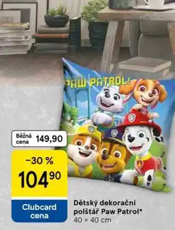 Tesco Dětský dekorační polštář Paw Patrol nabídka