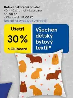 Tesco Dětský dekorační polštář nabídka