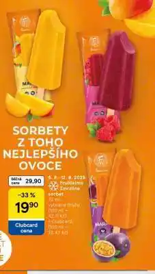 Tesco Fruitisimo Zmrzlina sorbet nabídka