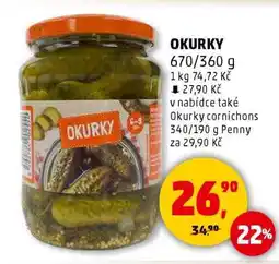 Penny Market Okurky nabídka