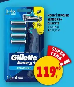 Penny Market HOLICÍ STROJEK SENSOR3+ GILLETTE nabídka
