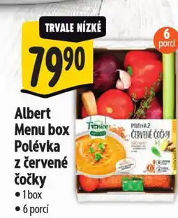 Albert Albert Menu box Polévka z červené čočky nabídka