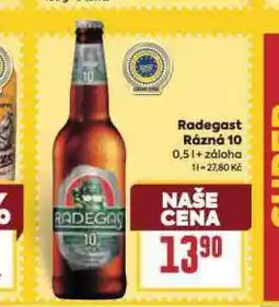 Billa Pivo radegast rázná 10 nabídka