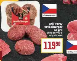 Billa Hovězí burger na gril nabídka