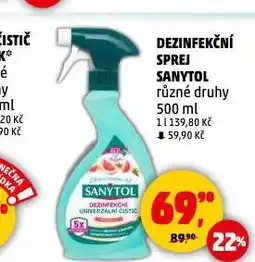 Penny Market Sanytol dezinfekční sprej nabídka