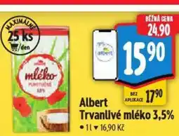 Albert Albert Trvanlivé mléko 3,5% nabídka