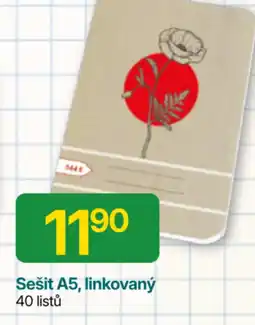 Hruška Sešit A5, linkovaný nabídka