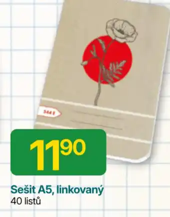 Hruška Sešit A5, linkovaný nabídka
