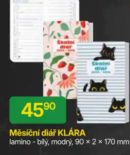 Hruška Měsíční diář KLÁRA nabídka