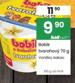 Kubík potraviny Bobík tvarohový vanilka, kakao nabídka