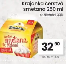 Kubík potraviny Krajanka čerstvá smetana nabídka