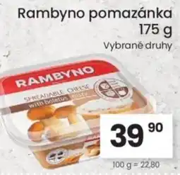 Kubík potraviny Rambyno pomazánka nabídka
