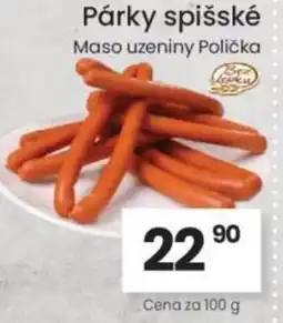 Kubík potraviny Párky spišské nabídka