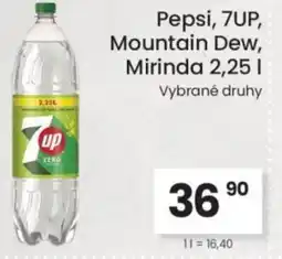 Kubík potraviny Pepsi, 7UP, Mountain Dew, Mirinda nabídka
