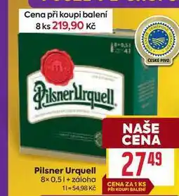 Billa Pilsner Urquell 8× 0,5l nabídka