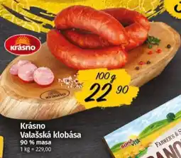 Coop Krásno Valašská klobása 90 % masa nabídka