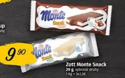 Coop ZOTT Monte Snack nabídka