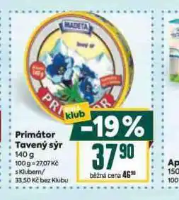 Billa Primátor tavený sýr nabídka