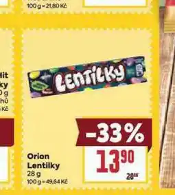 Billa Orion pentilky nabídka