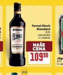 Billa Fernet stock standard nabídka