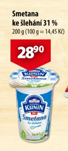 CBA Smetana ke šlehání 31% nabídka