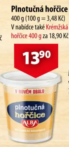 CBA Plnotučná hořčice nabídka