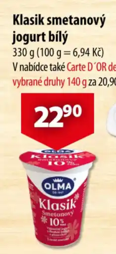 CBA OLMA Klasik smetanový jogurt bílý nabídka