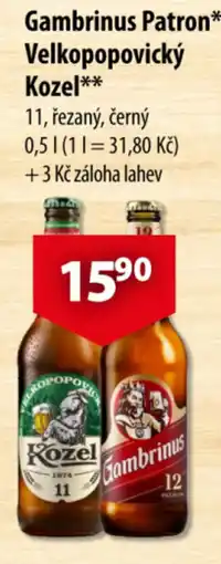 CBA Gambrinus Patron** Velkopopovický Kozel nabídka