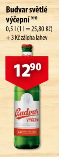 CBA Budvar světlé výčepní nabídka