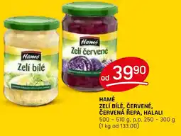 Flop HAMÉ Zelí bílé, červené, červená řepa, halali nabídka