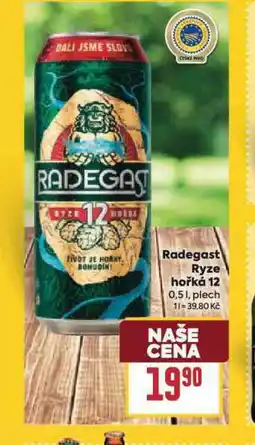 Billa Pivo radegast ryze hořká 12 nabídka