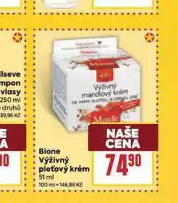 Billa Bione výživný pleťový krém nabídka