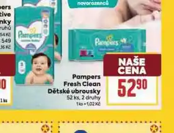 Billa Pampers dětské vlhčené ubrousky nabídka