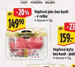 Albert Vepřová plec bez kosti nabídka