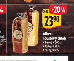 Albert Toustový chléb nabídka