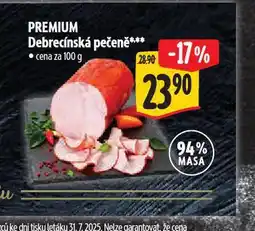 Albert Premium debrecínská pečeně nabídka