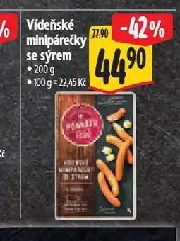 Albert Vídeňské minipárečky se sýrem nabídka