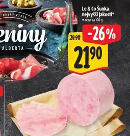 Albert Le & co šunka nejvyšší jakosti nabídka