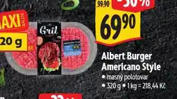 Albert Burger americano style nabídka