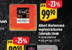 Albert Marinovaná vepřová krkovice colorado steak nabídka