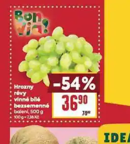 Billa Hrozny révy vinné bílé bezsemenné nabídka