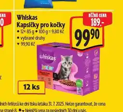 Albert Whiskas kapsičky pro kočky nabídka