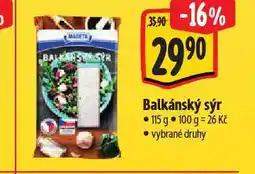 Albert Balkánský sýr nabídka