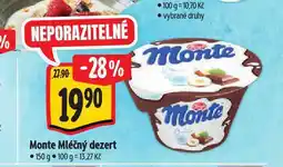 Albert Monte mléčný dezert nabídka