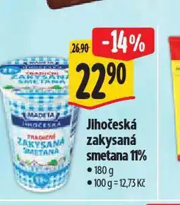 Albert Jihočeská zakysaná smetana 11% nabídka