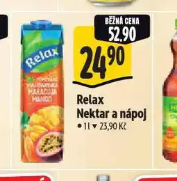 Albert Relax nektar a nápoj nabídka
