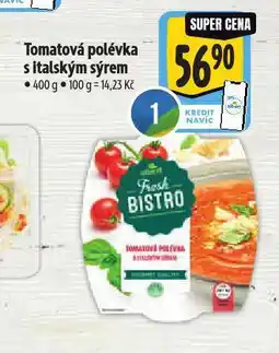 Albert Tomatová polévka s iatlským sýrem nabídka