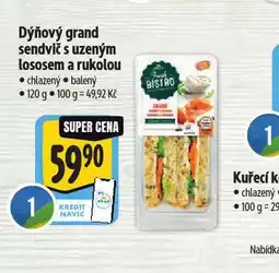 Albert Dýňový grand s uzeným lososem a rukolou nabídka